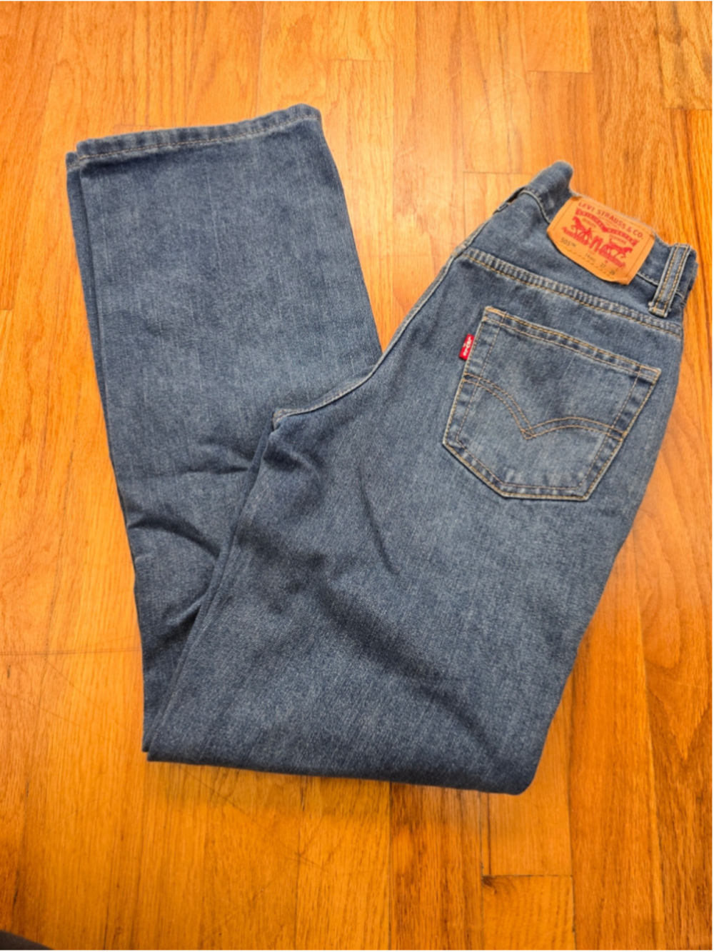 Boy's Levi's 505 Straight Leg Jeans Blue Size 14